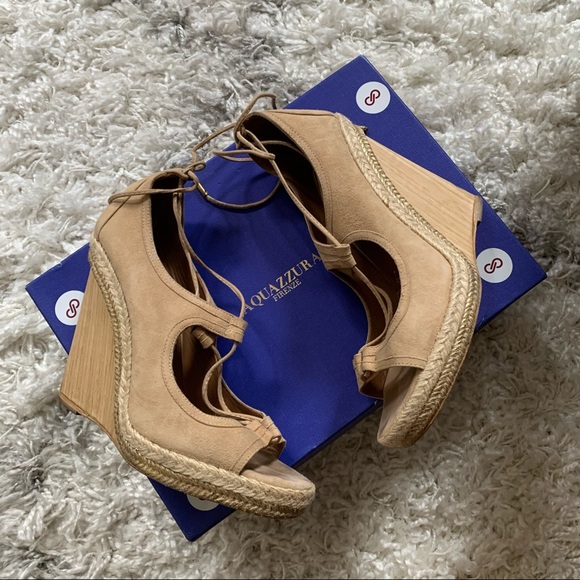 Aquazzura Christy Lace Up Wedges